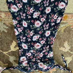 American Eagle size XS black floral dress with pink and green flowers!!